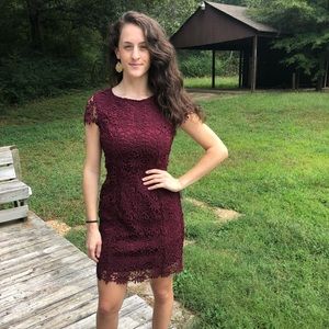 Lulu’s burgundy dress